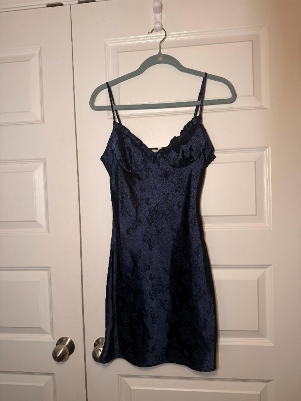 LA Hearts by PacSun Navy Floral Butterfly Slip Dress | Size M